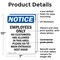 Signmission Employees Only No Customers Are OSHA Notice Sign, Plastic, 7in W x 10in L, 2PK OS-2PACK-NS-P-710-V-11997 - alternate 2